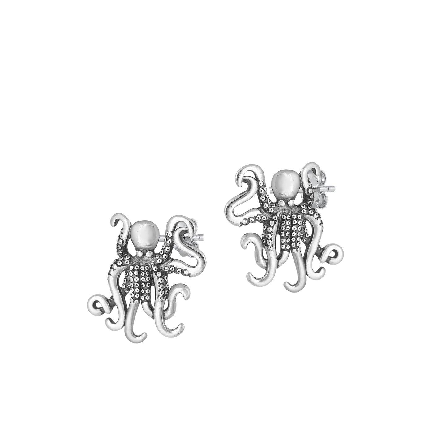Silver Earring - Octopus