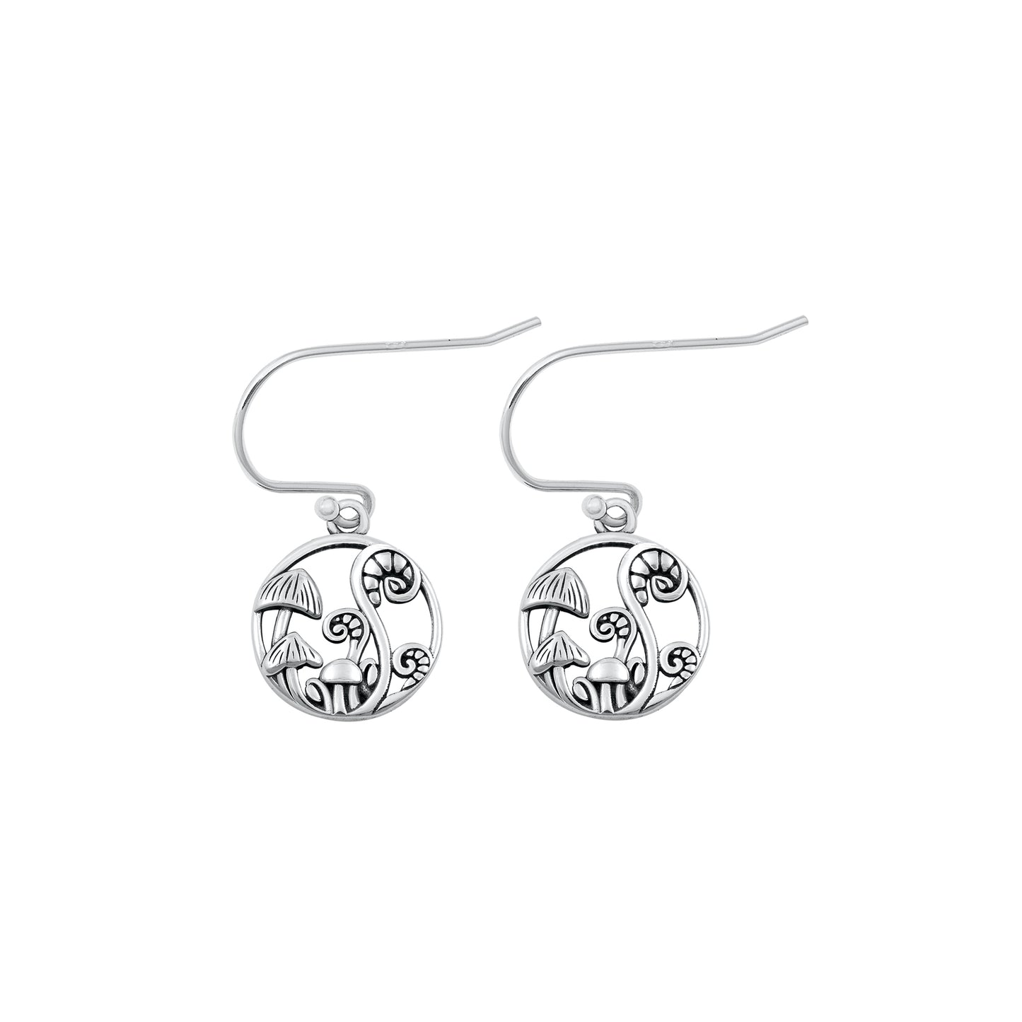 Silver Earrings - Mushrooms