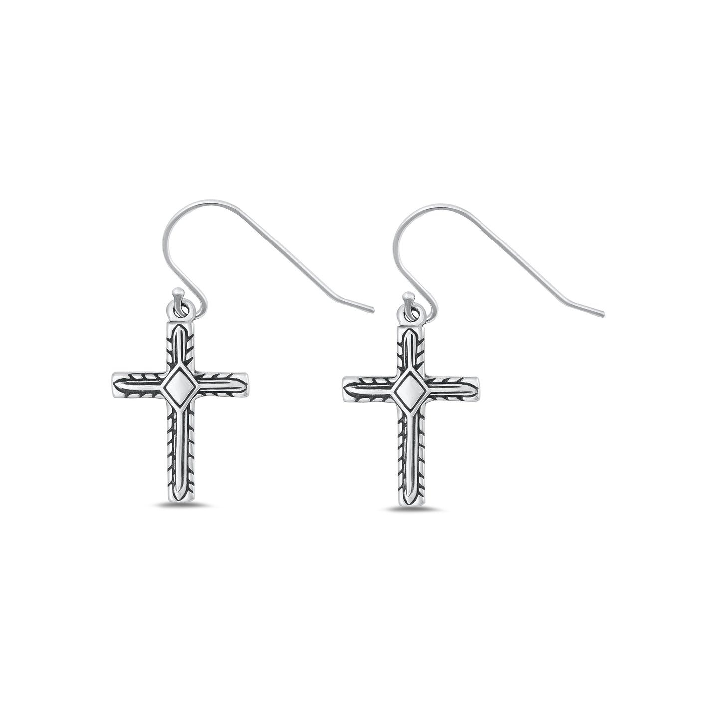 Silver Earring - Cross