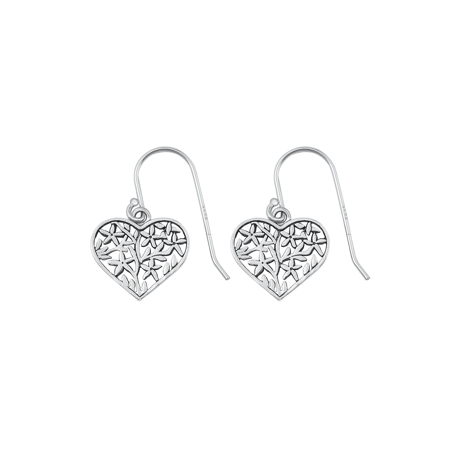 Silver Earrings - Heart