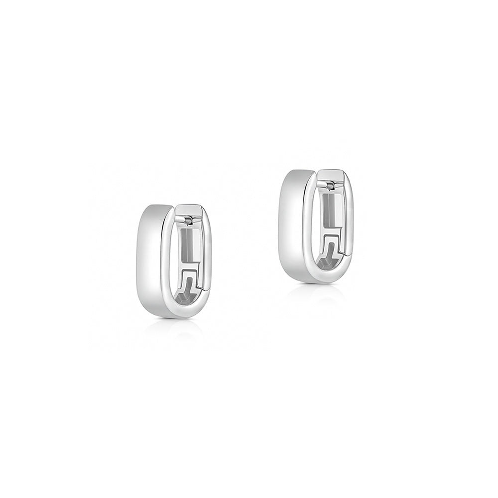 Silver Huggie Earrings