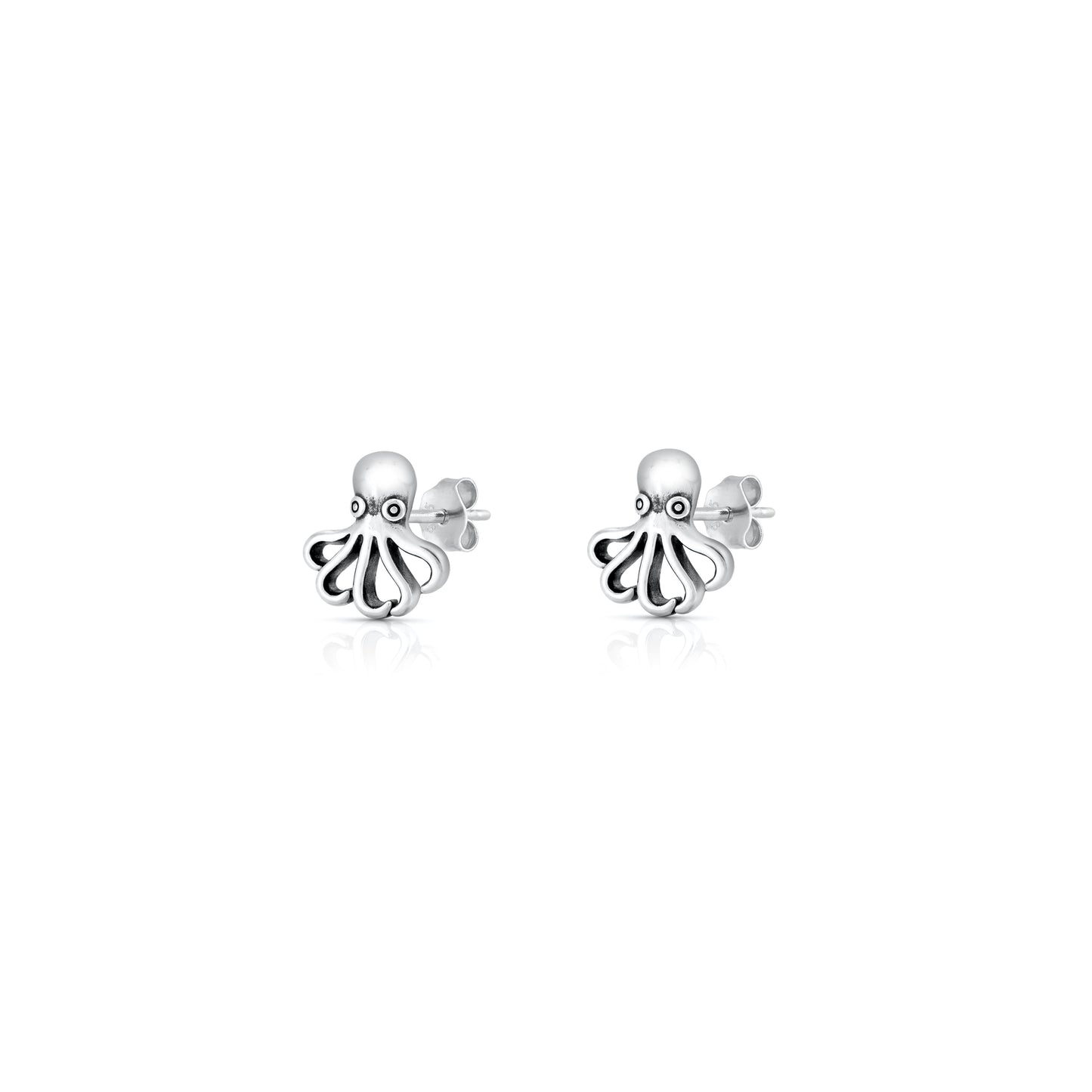 Silver Earrings - Octopus