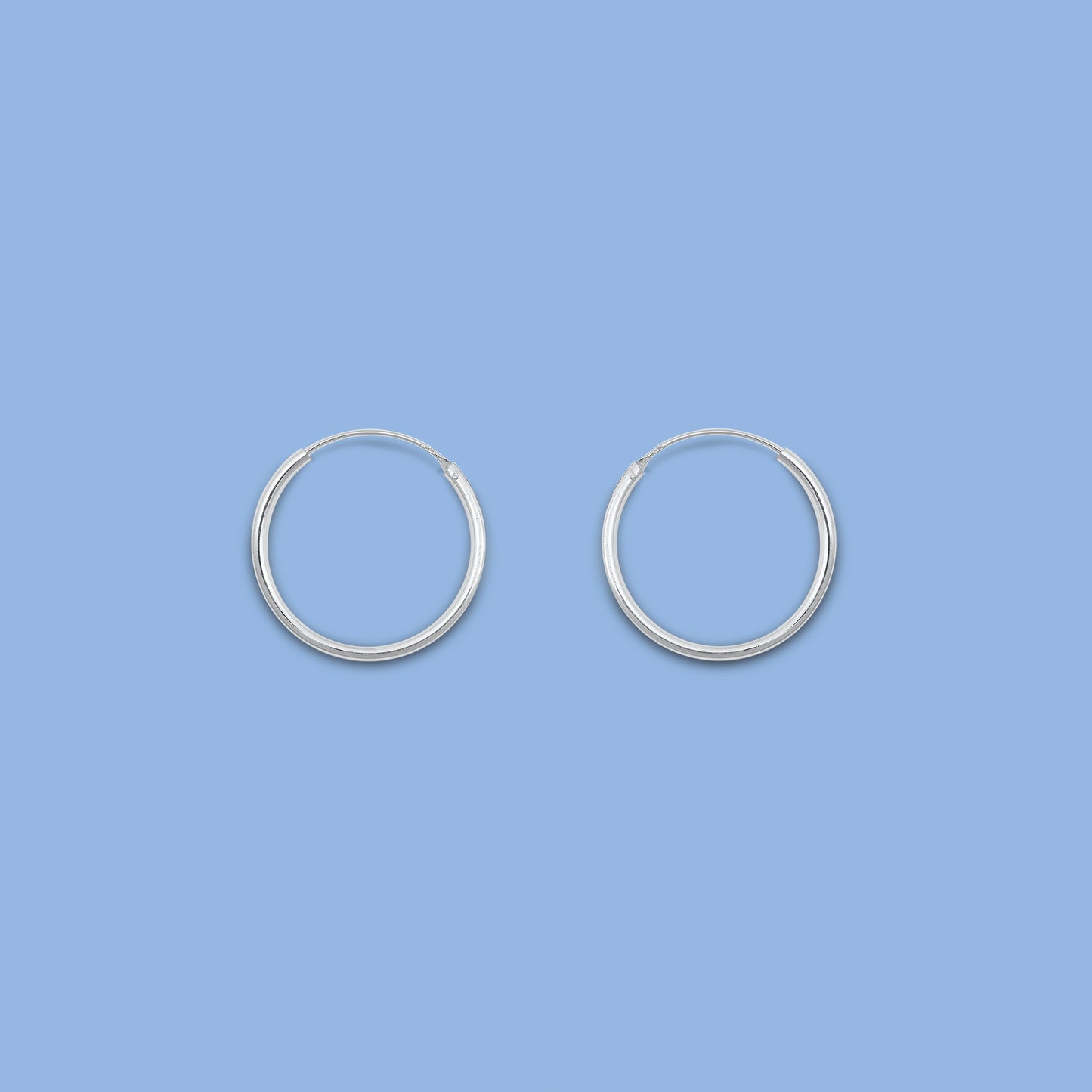 Continuous Hoop Earrings - 1.2 x 20 mm