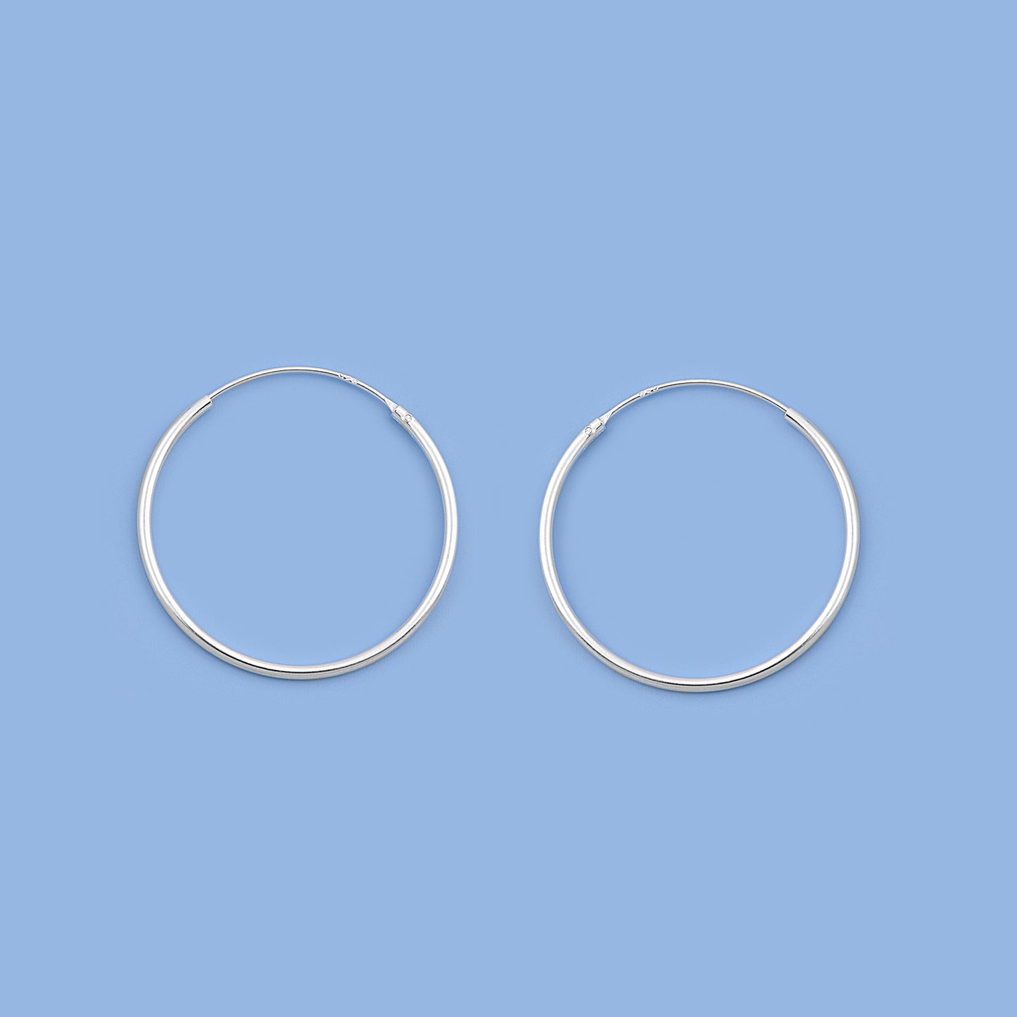 Continuous Hoop Earrings - 1.2 x 30 mm