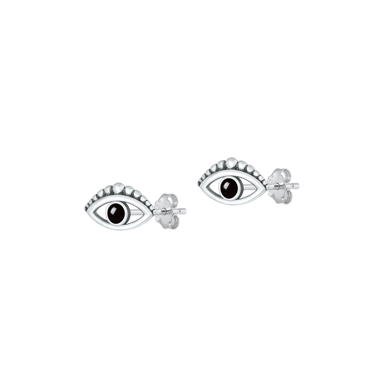 Silver Stone Earring - Eye