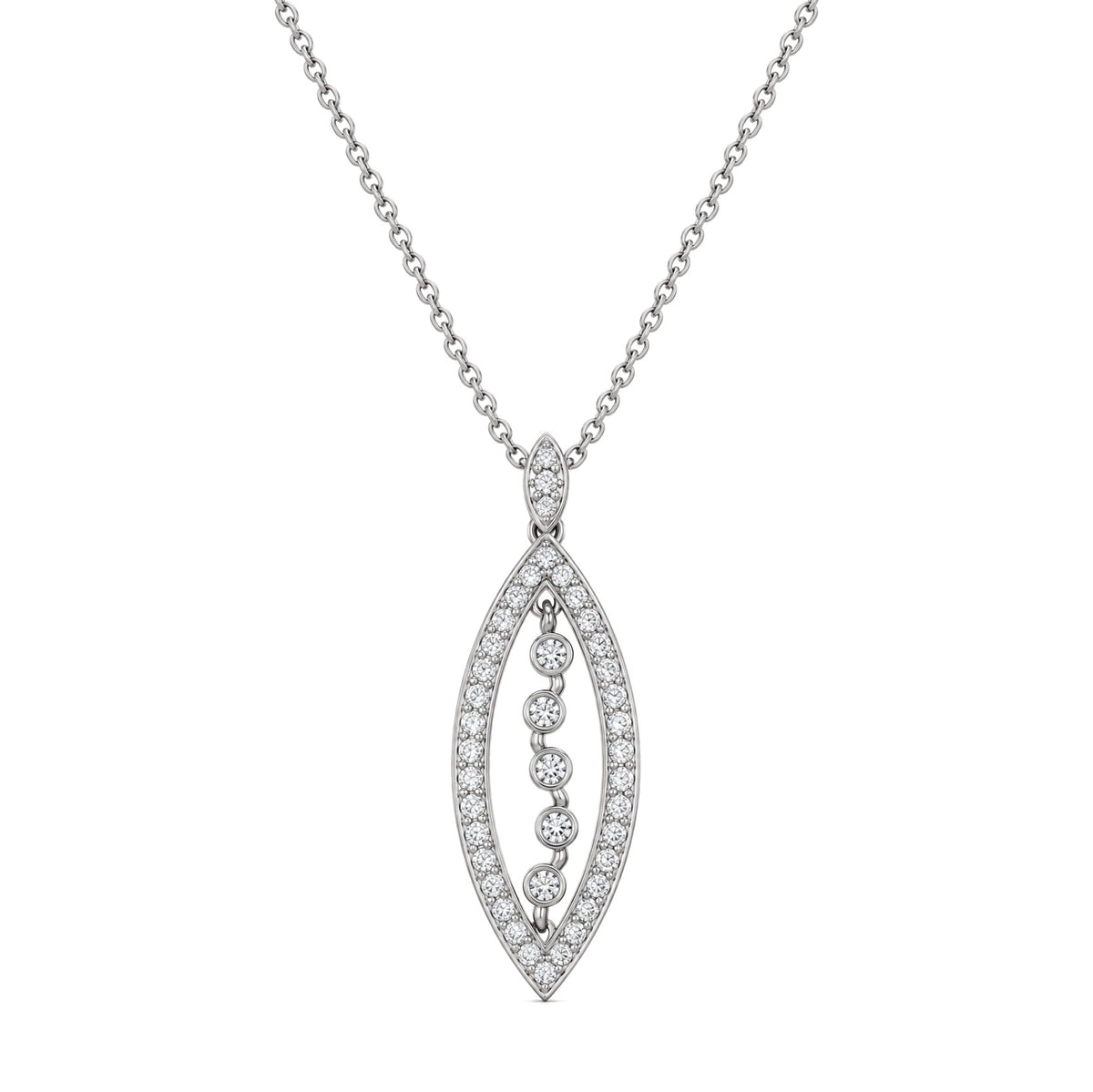 Silver CZ Necklace