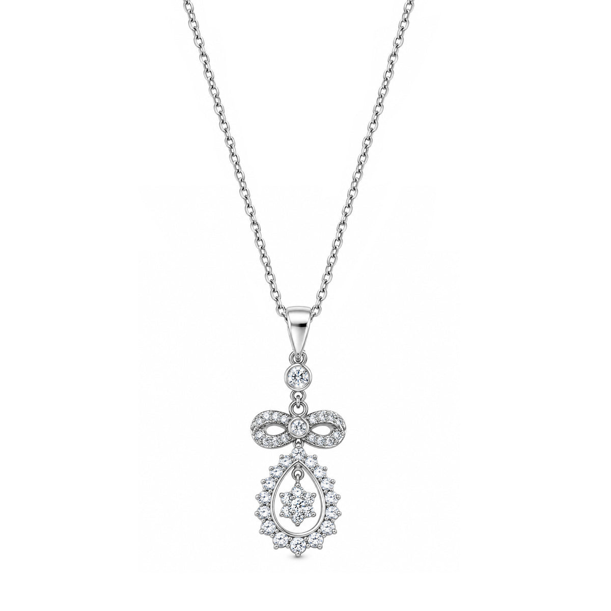 Silver CZ Necklace