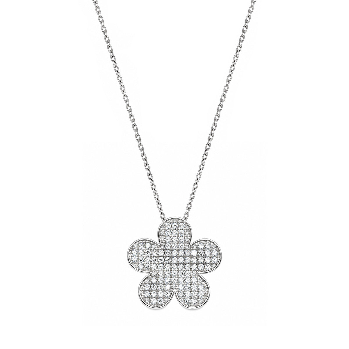 Silver CZ Necklace