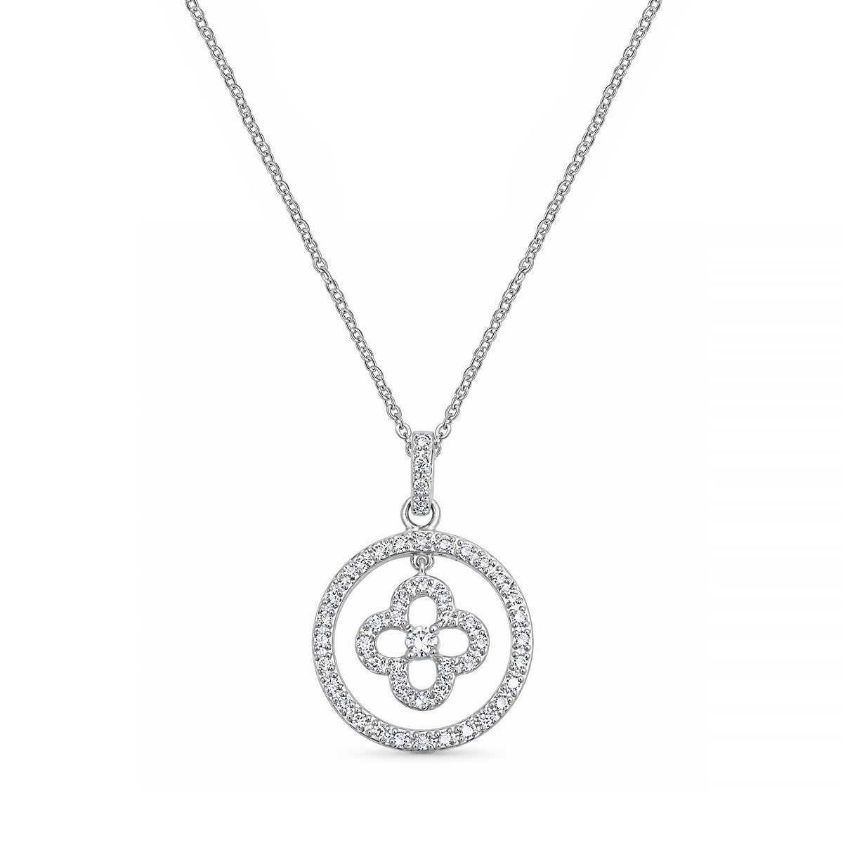 Silver CZ Necklace