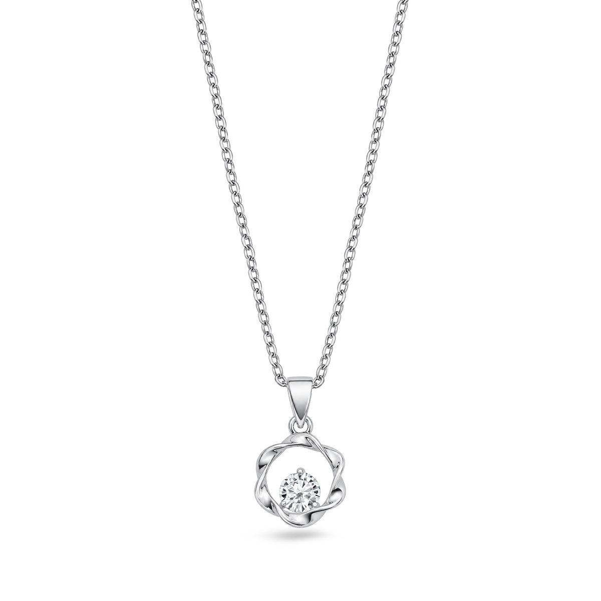 Silver CZ Necklace
