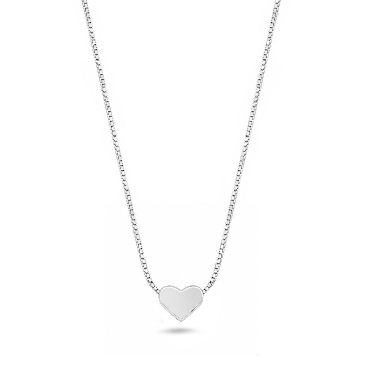 Silver CZ Necklace - Heart