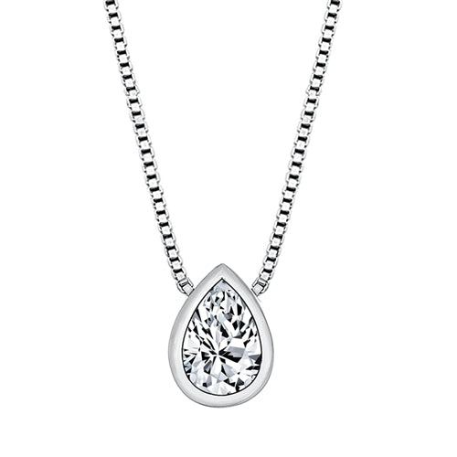 Silver CZ Necklace