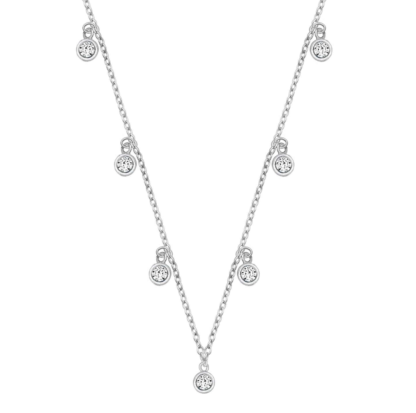 Silver CZ Necklace