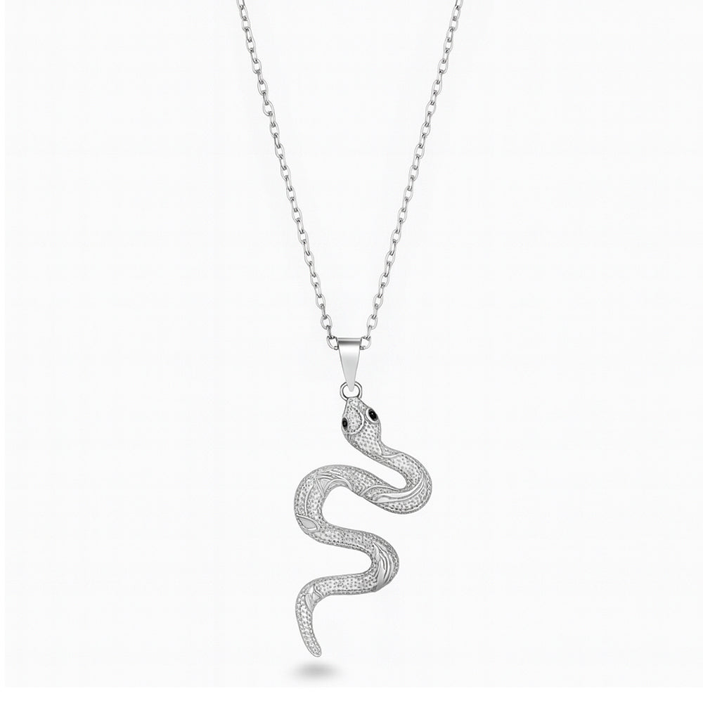 Silver Necklace - Snake