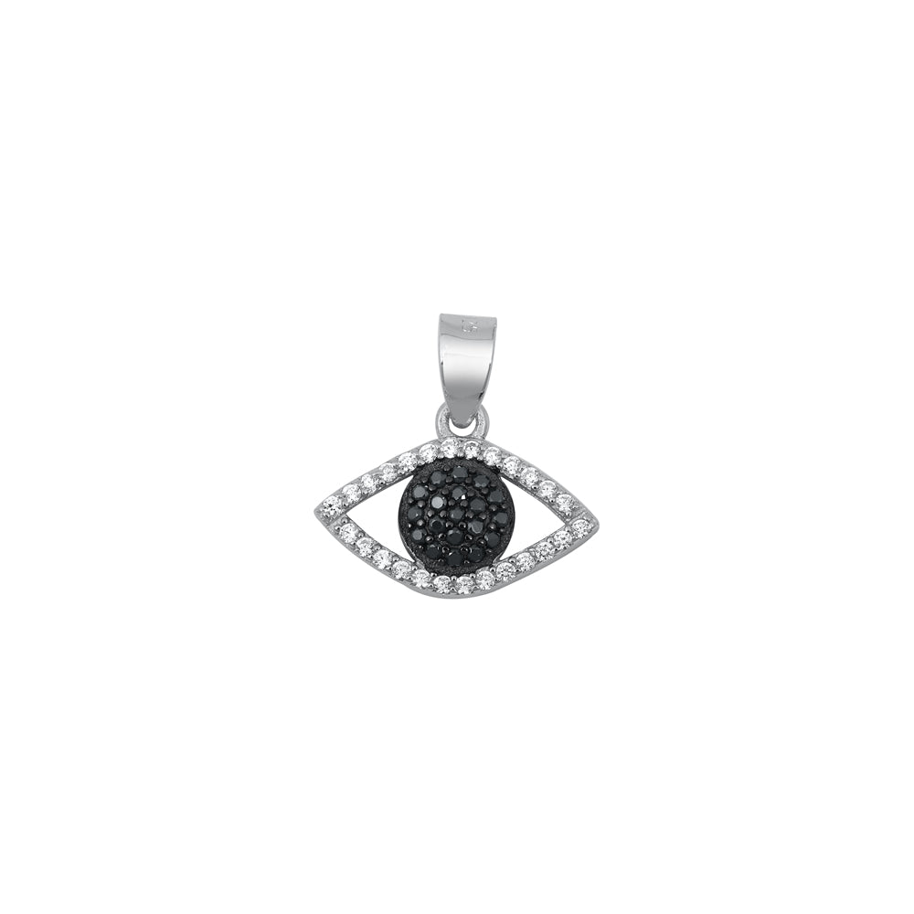 Silver CZ Pendant - Eye