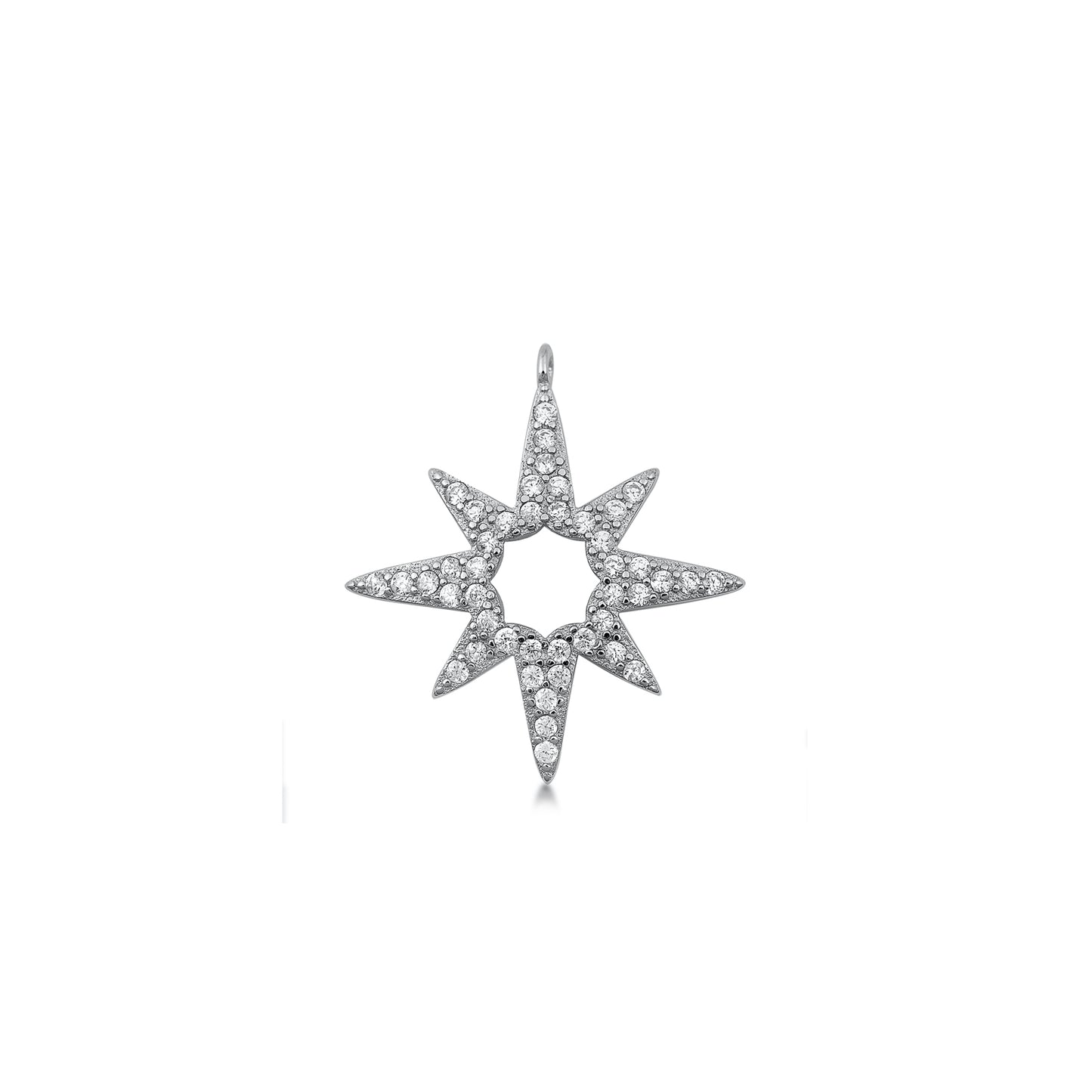 Silver CZ Pendant - Twinkle Star