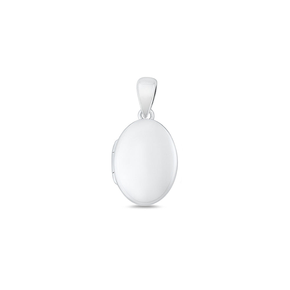 Silver Pendant - Oval Locket
