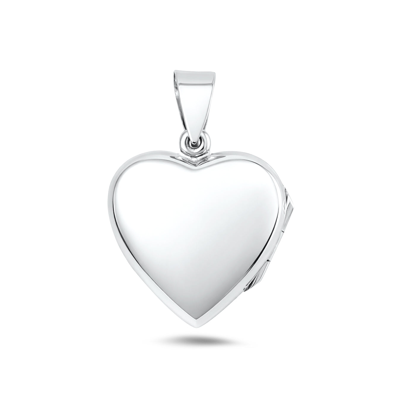 Silver Heart Locket - 26 mm