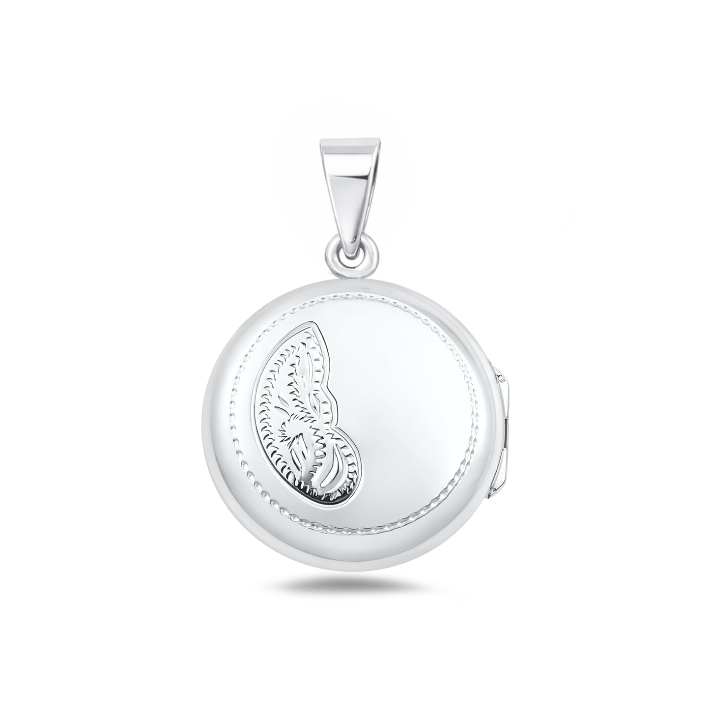 Silver Engraved Locket Pendant