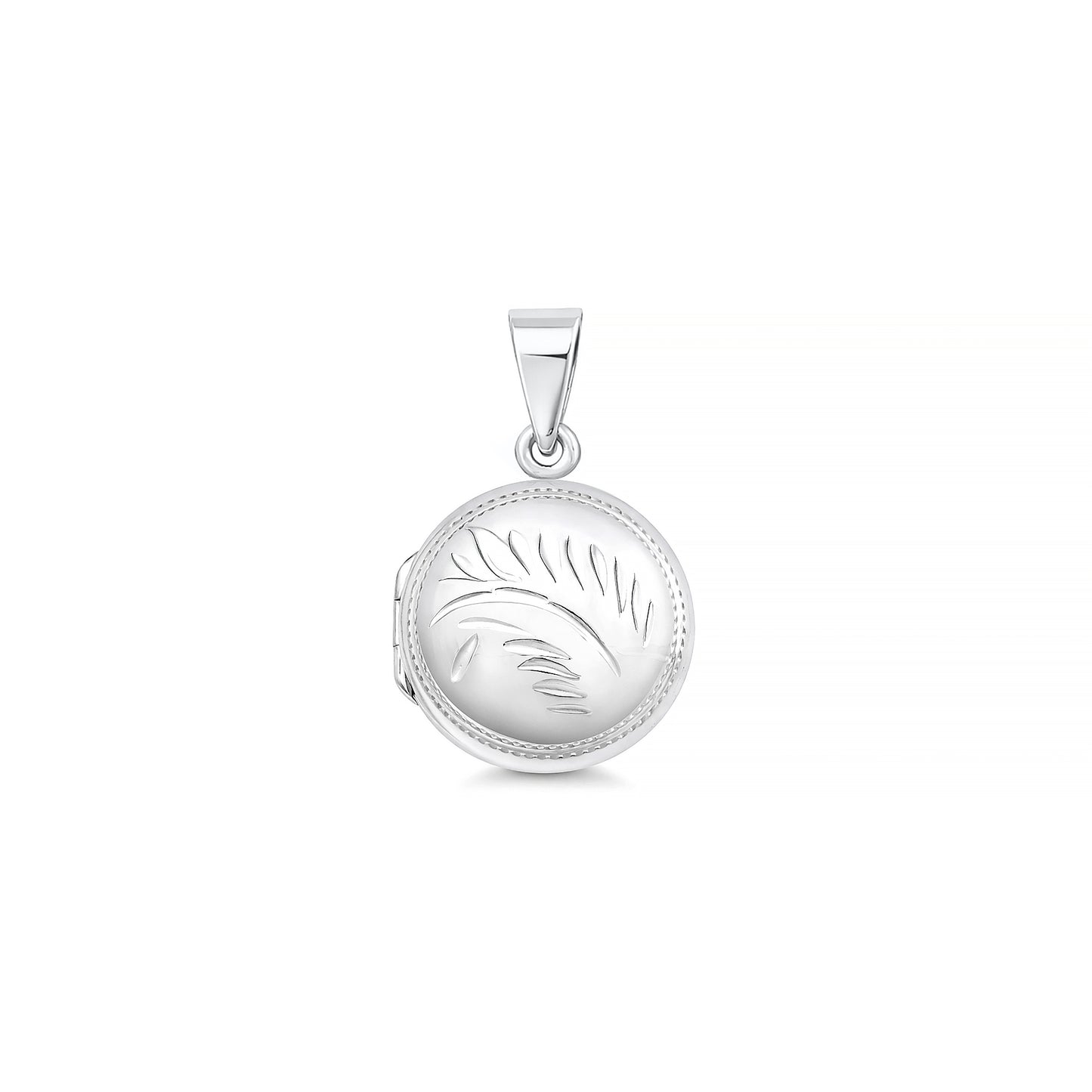 Silver Engraved Round Locket