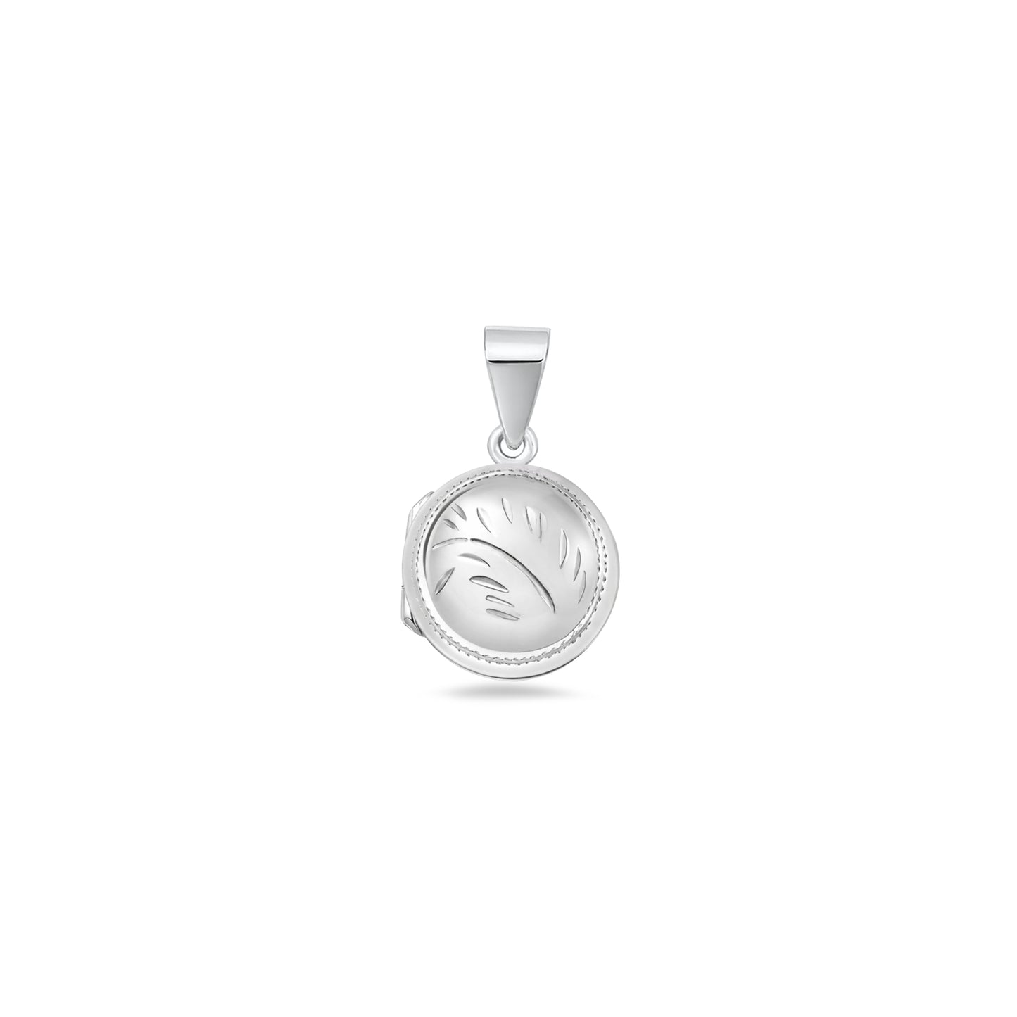Silver Ball Engraved Locket