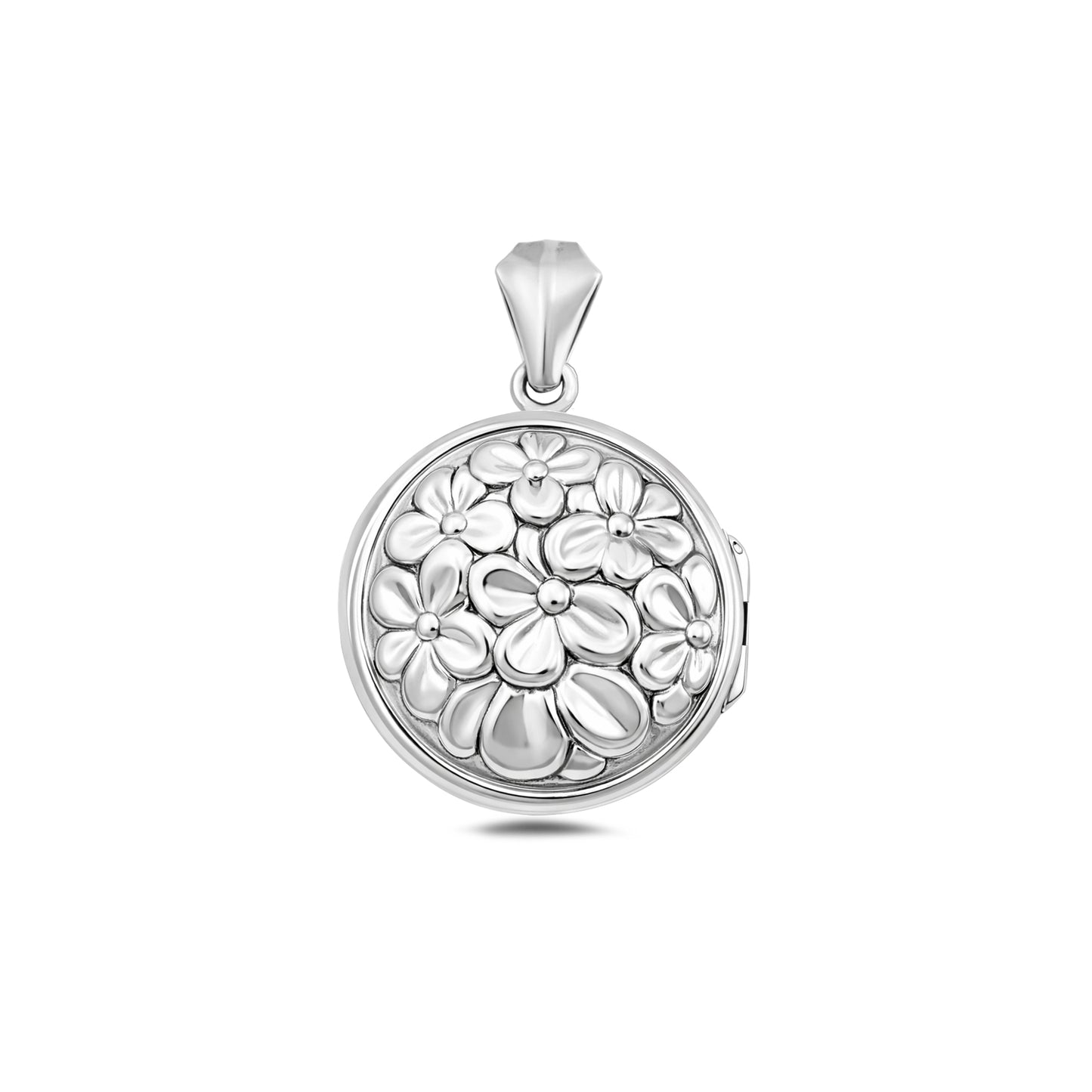 Silver Floral Locket