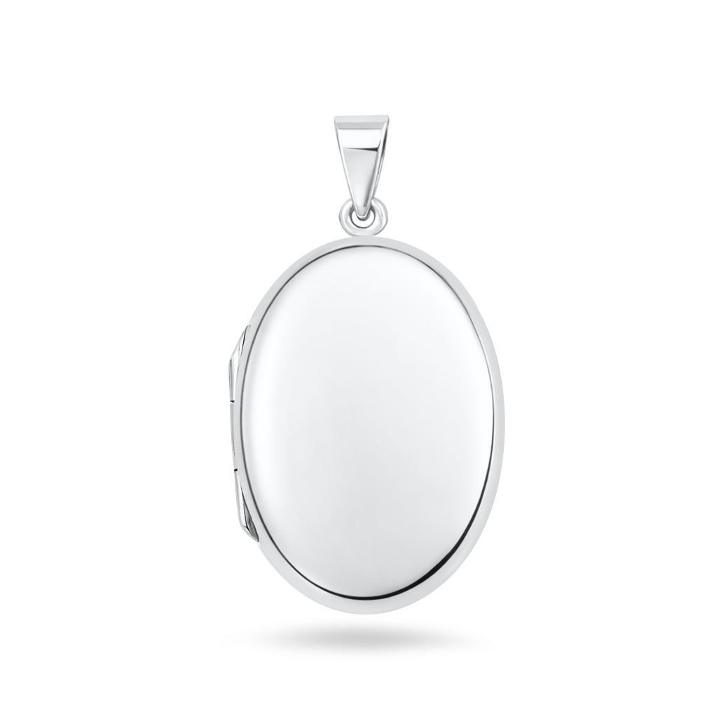 Silver Oval Locket - 32 mm