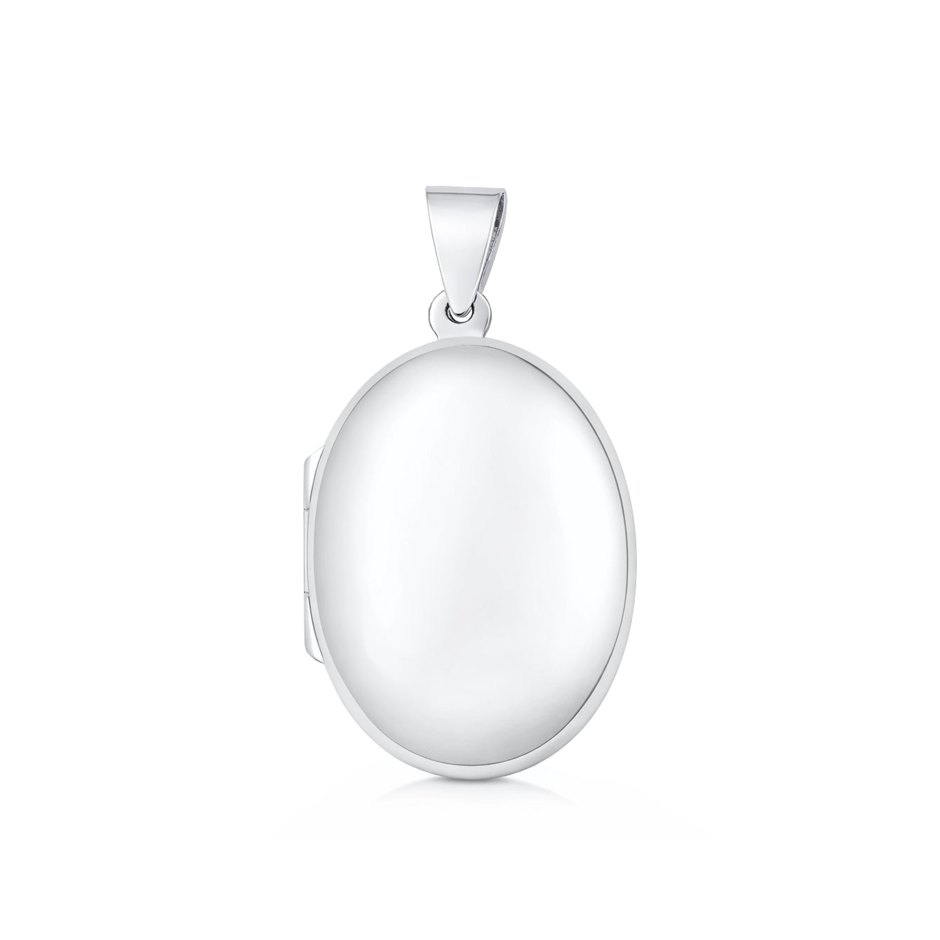 Silver Oval Locket - 28 mm