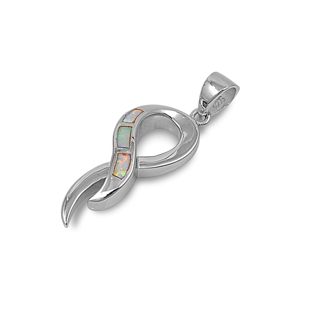 Silver Lab Opal Pendant