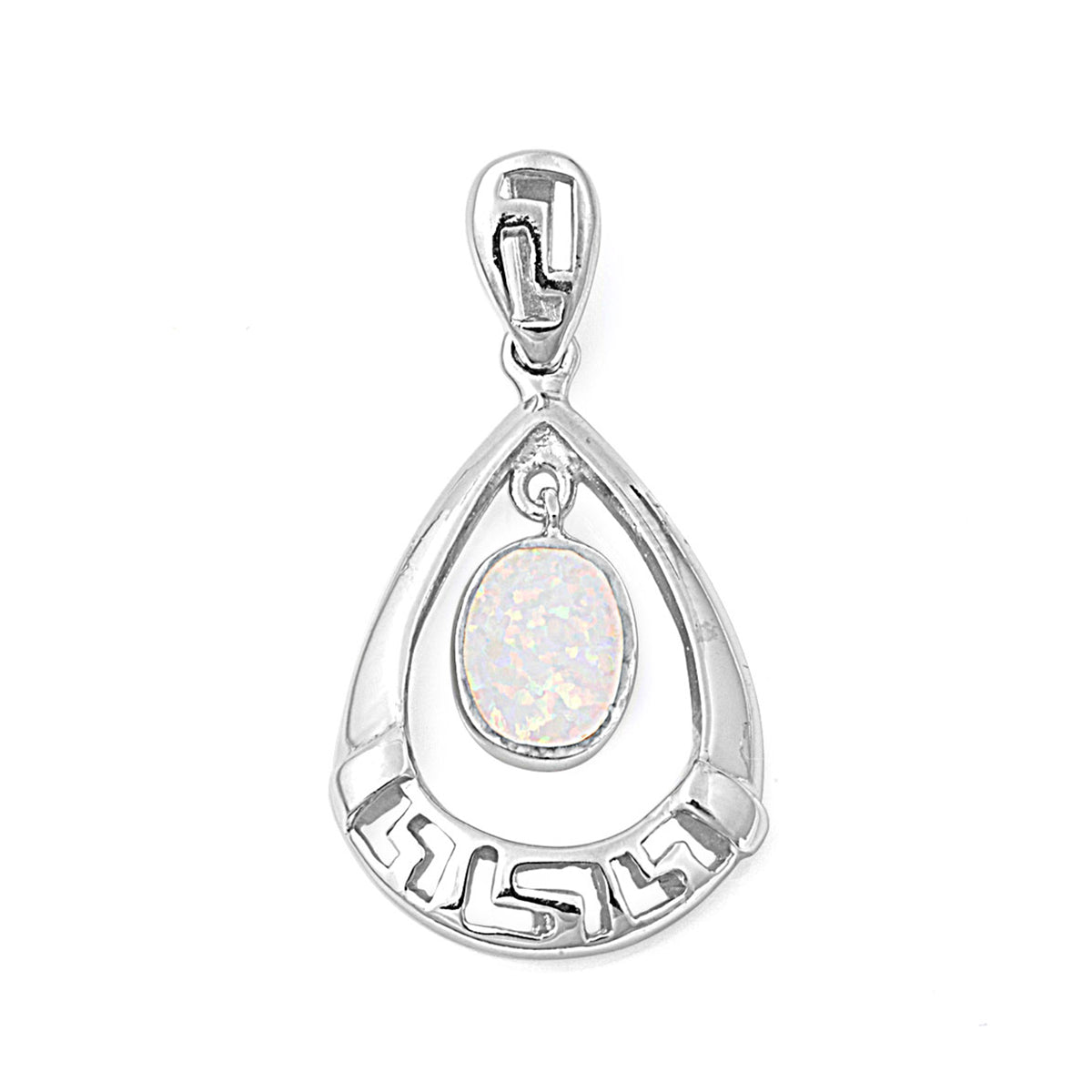 Silver Lab Opal Pendant