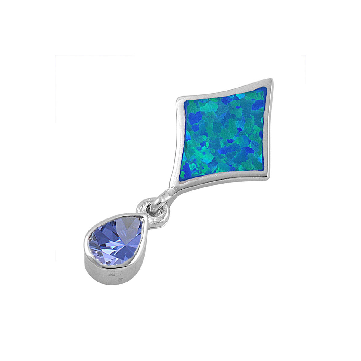 Silver Lab Opal Pendant