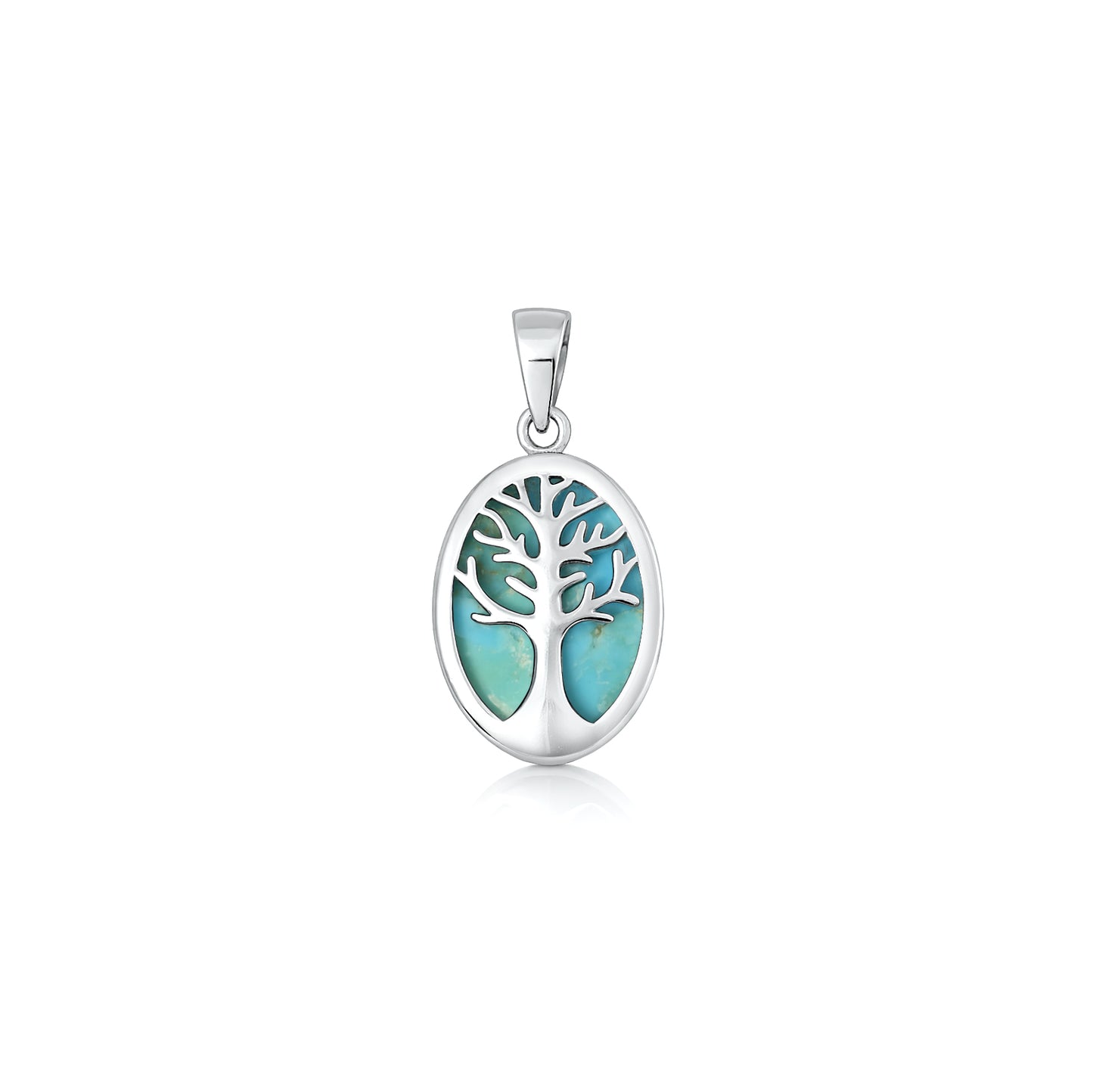 Silver Stone Pendant - Tree of Life