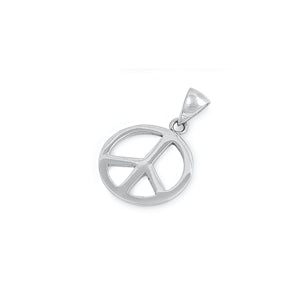Silver Pendant - Peace Sign