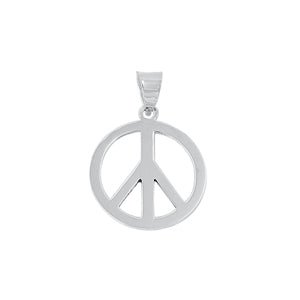 Silver Pendant - Peace Sign