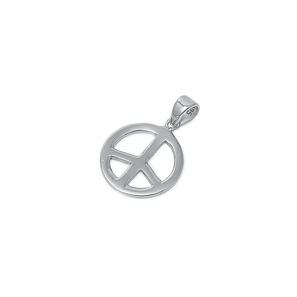 Silver Pendant - Peace Sign