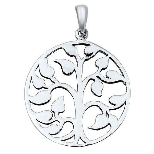 Tree Of Life Pendant Charm - Antiqued Silver Finish, Wholesale Lots (5, 10, 20 Pcs)