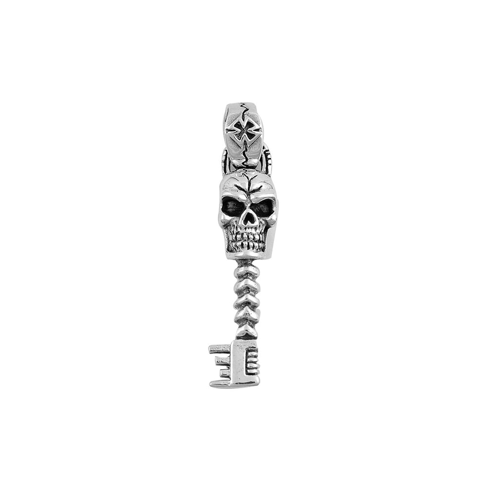 Silver Pendant - Skull Key