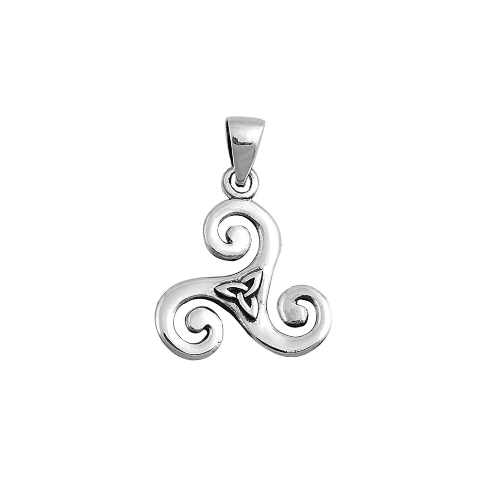 Silver Pendant - Celtic Spiral
