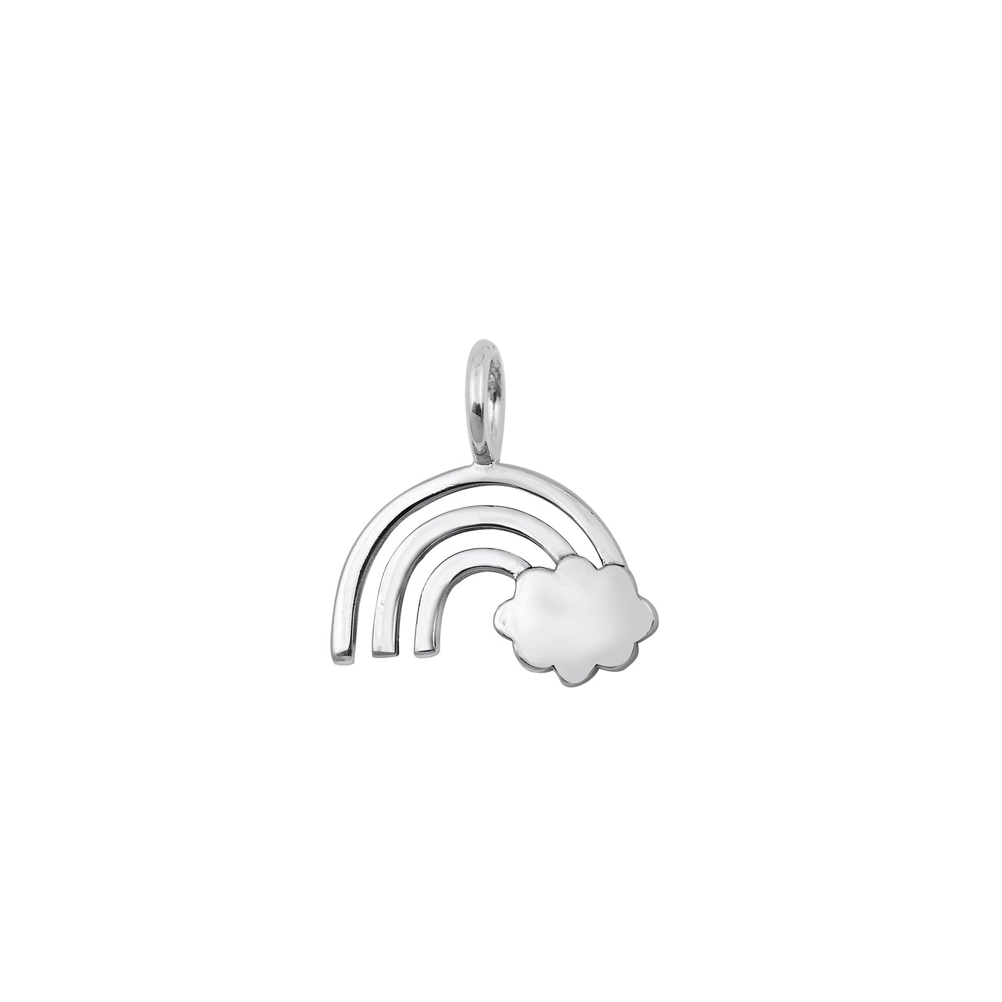 Silver Pendant - Cloud and Rainbow