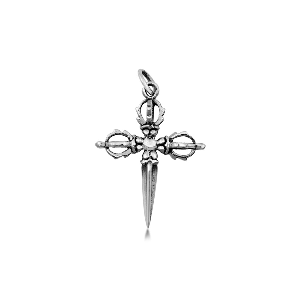 Silver Pendant - Cross Sword