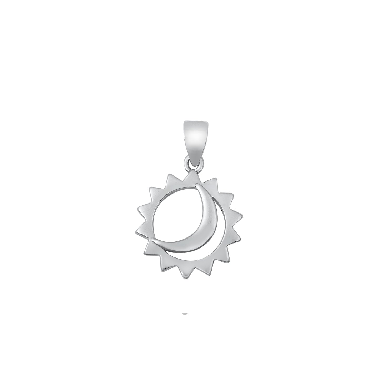 Silver Pendant - Sun & Moon