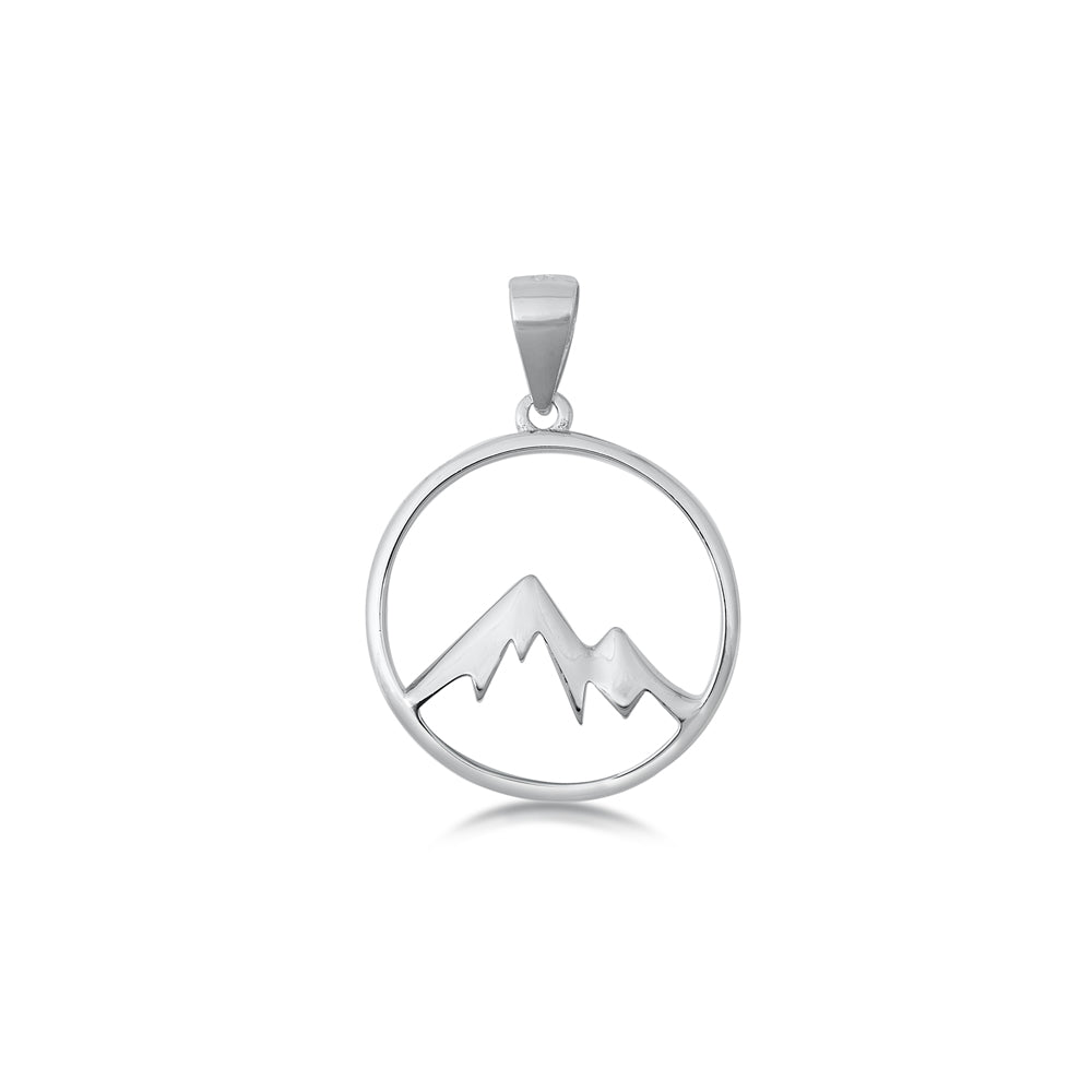 Silver Pendant - Mountains
