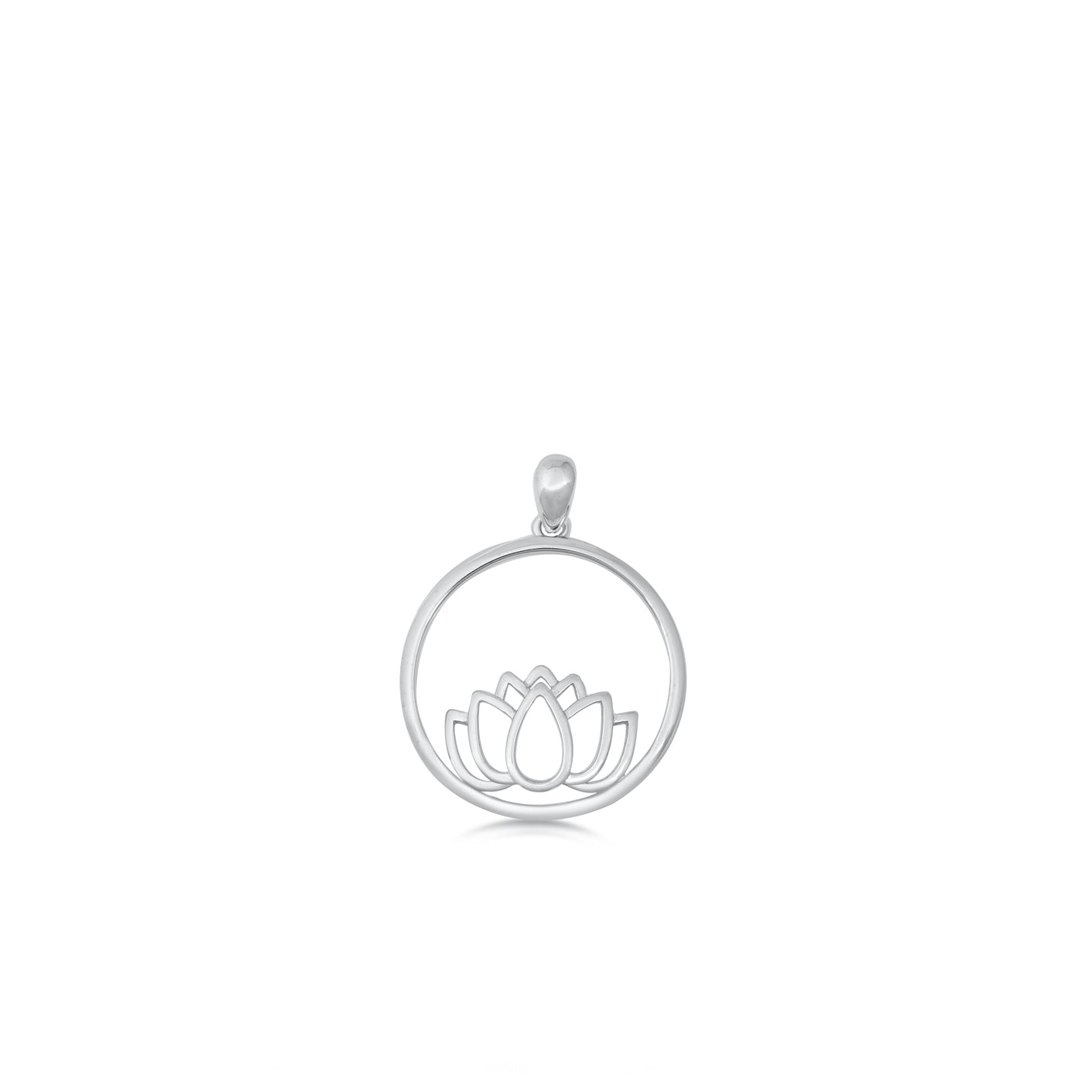 Silver Pendant - Lotus
