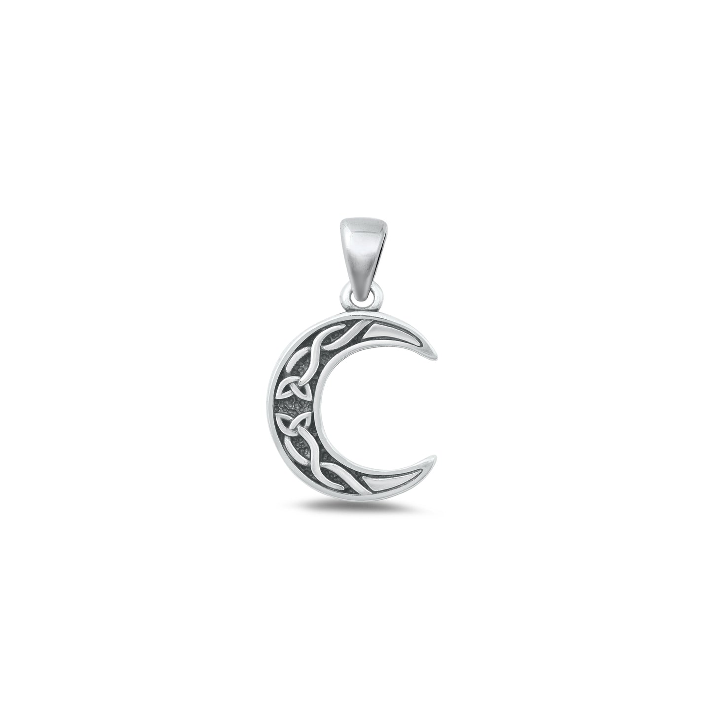 Silver Pendant - Celtic Moon