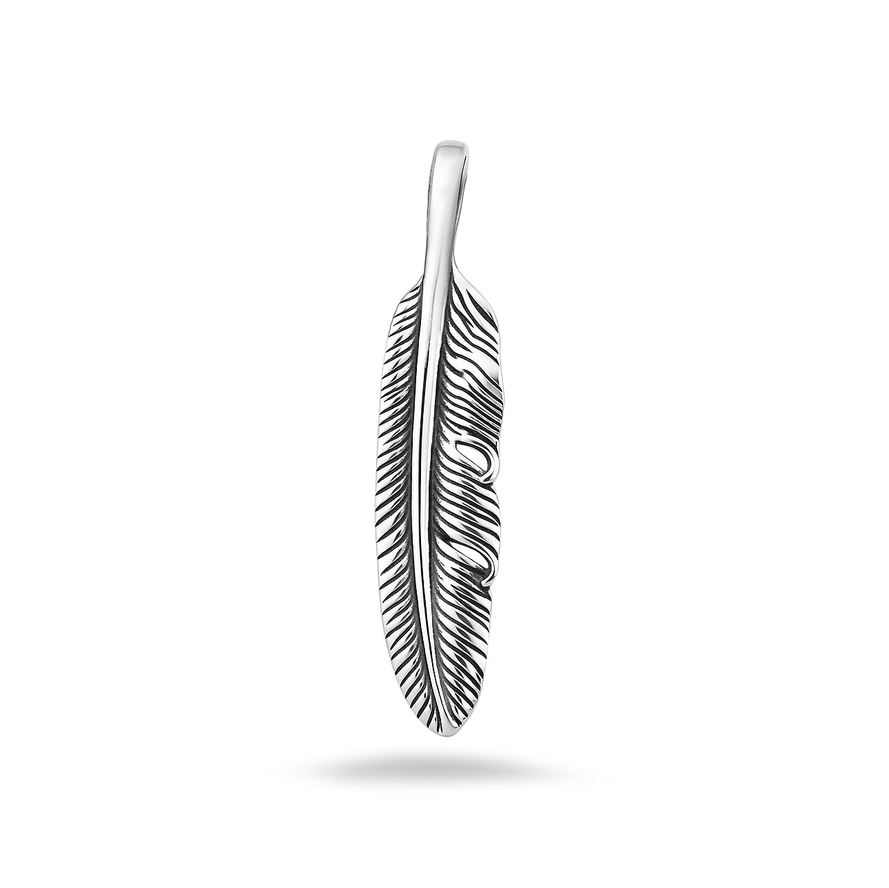 Silver Pendant - Feather