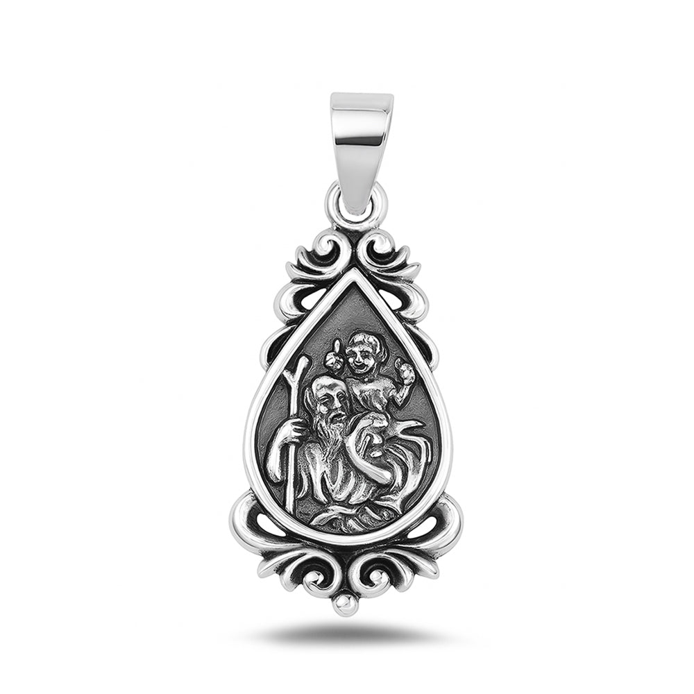 Silver Pendant - Saint Christopher