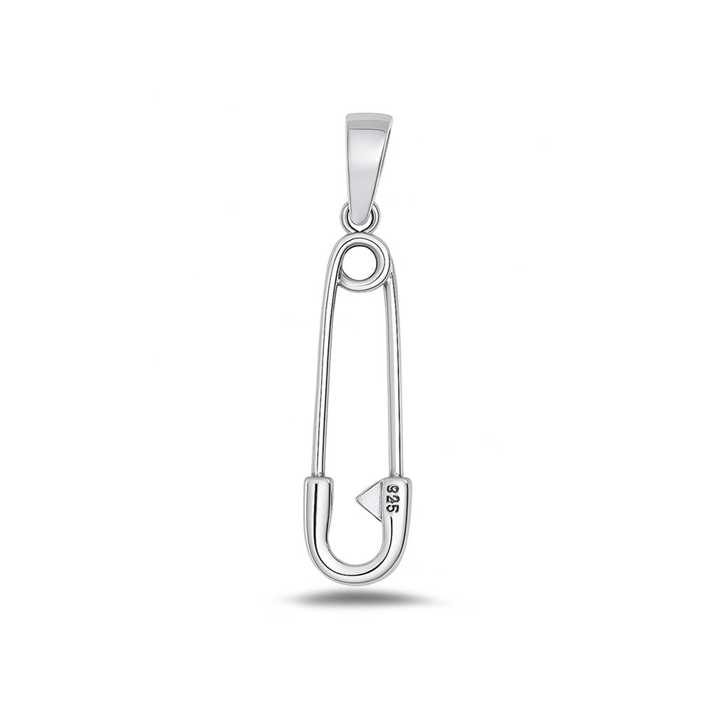 Silver Pendant - Safety Pin