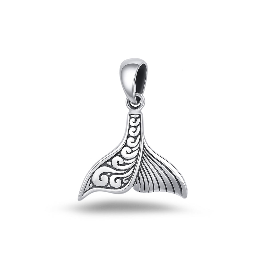 Silver Pendant - Whale Tail