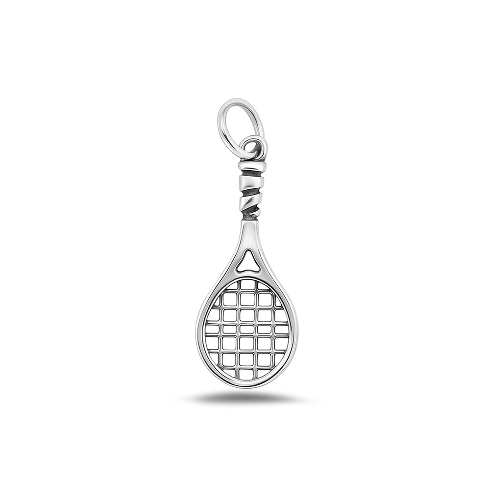 Silver Pendant - Tennis Racket