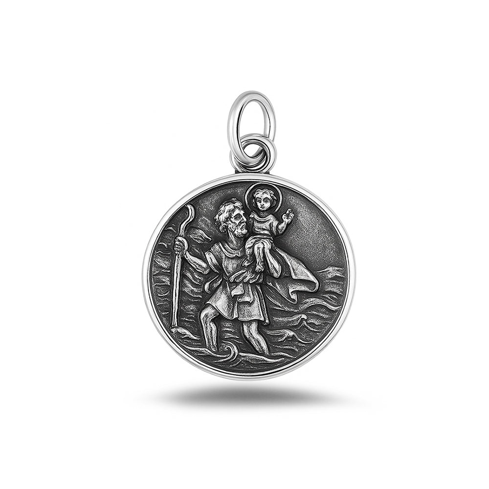 Silver Pendant - Saint Christopher